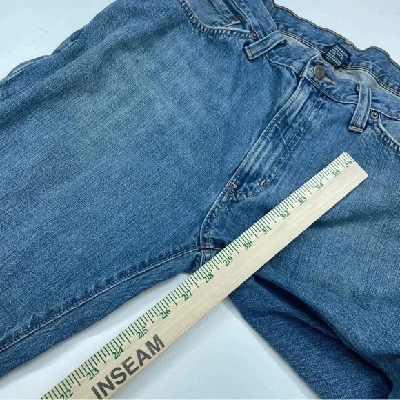Polo Jeans Mens Size 34x30 boot distressed bottom hem 2574 - Picture 11 of 13